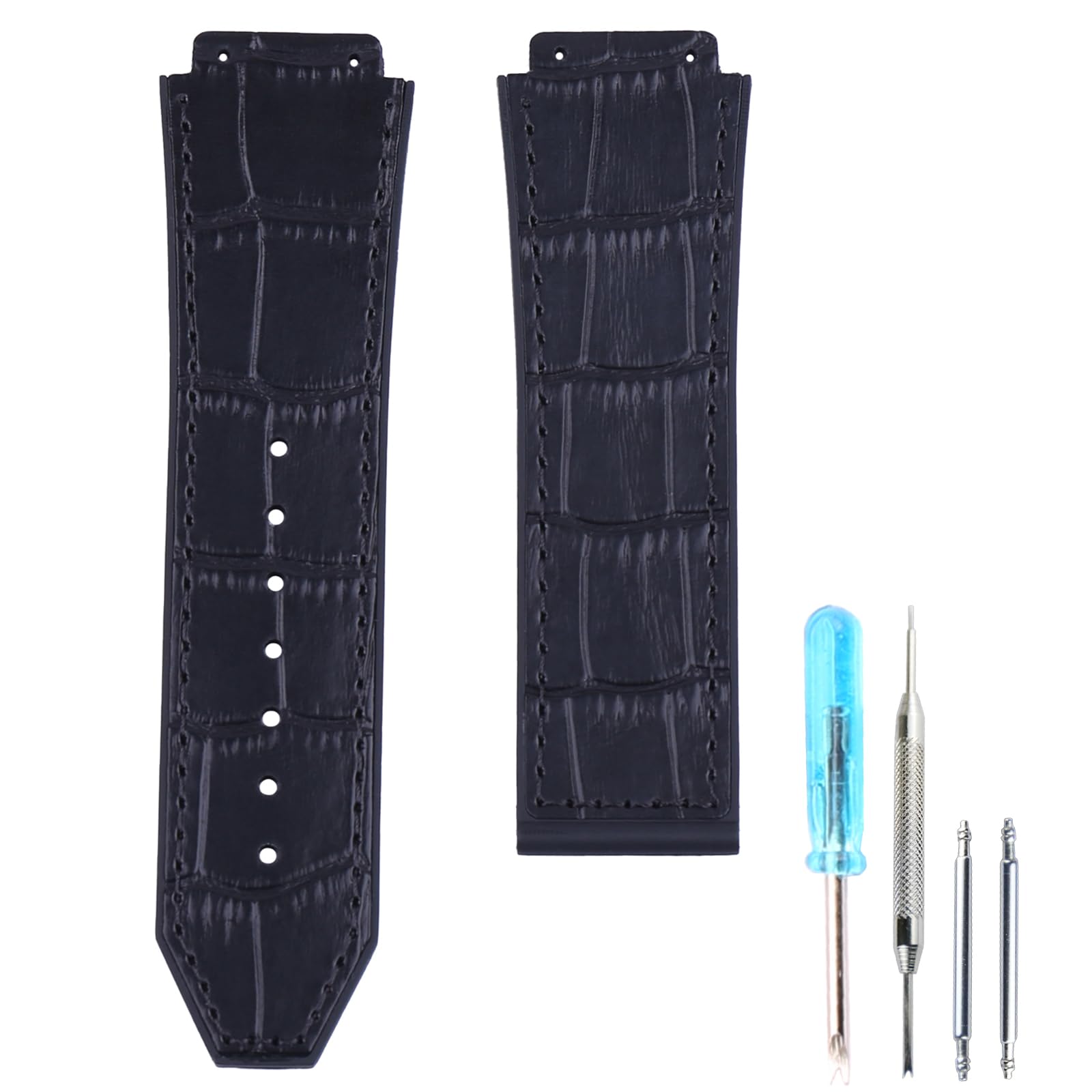19mm*25mm Big Bang men's leather watch strap compatible with Hublot Big Bang series outdoor sports waterproof rubber watch band accessories wristband Bracelet for women