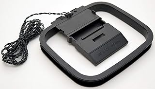 Hi-Fi AM Loop Antenna 2 Bare Wire Connector for Home Theater Receiver Runner Audio Systems - Bulk Packaging