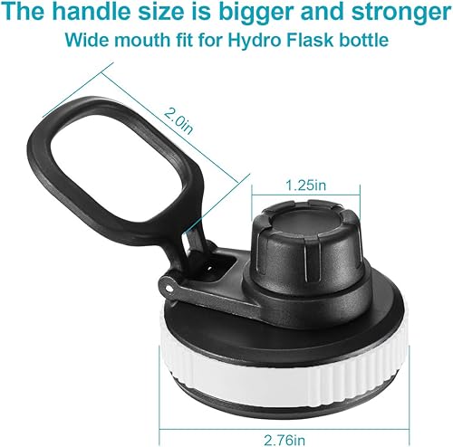 Miniatura 8 de Tapa de boquilla para botellas de agua deportivas de boca ancha Hydro Flask, accesorios de tapa de repuesto para tapa Hydro Flask Chug con mango
