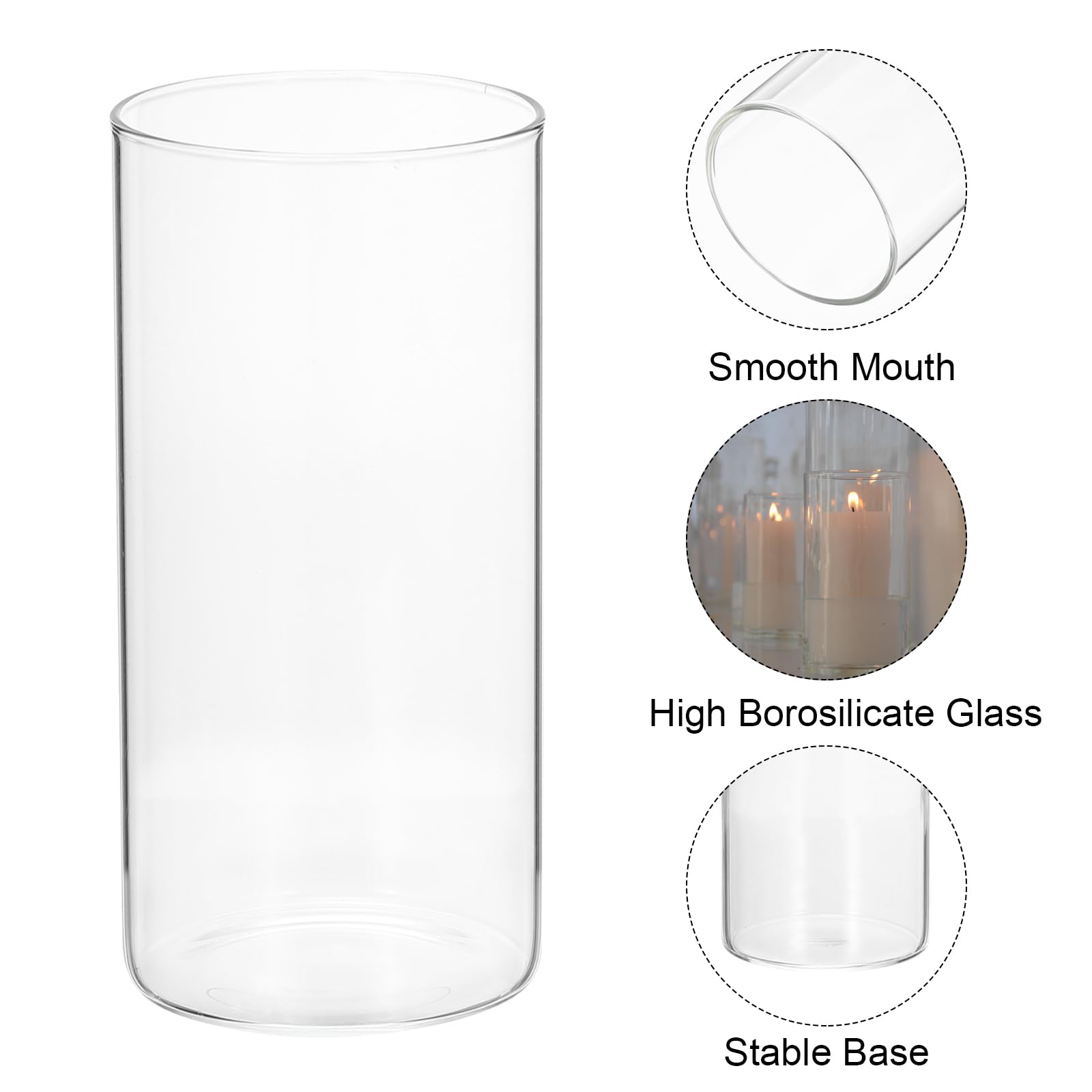PATIKIL Glass Cylinder Vase - Image 3