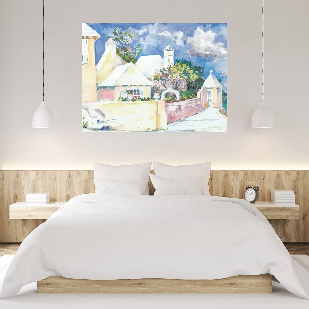 Fine Art Canvas Island Retreat Canvas Wall Decor by Artist Paul Brent for Living Room, Bedroom, Bathroom, Kitchen, Office, Bar, Dining & Guest Room - Ready to Hang - 32 in x 24 in