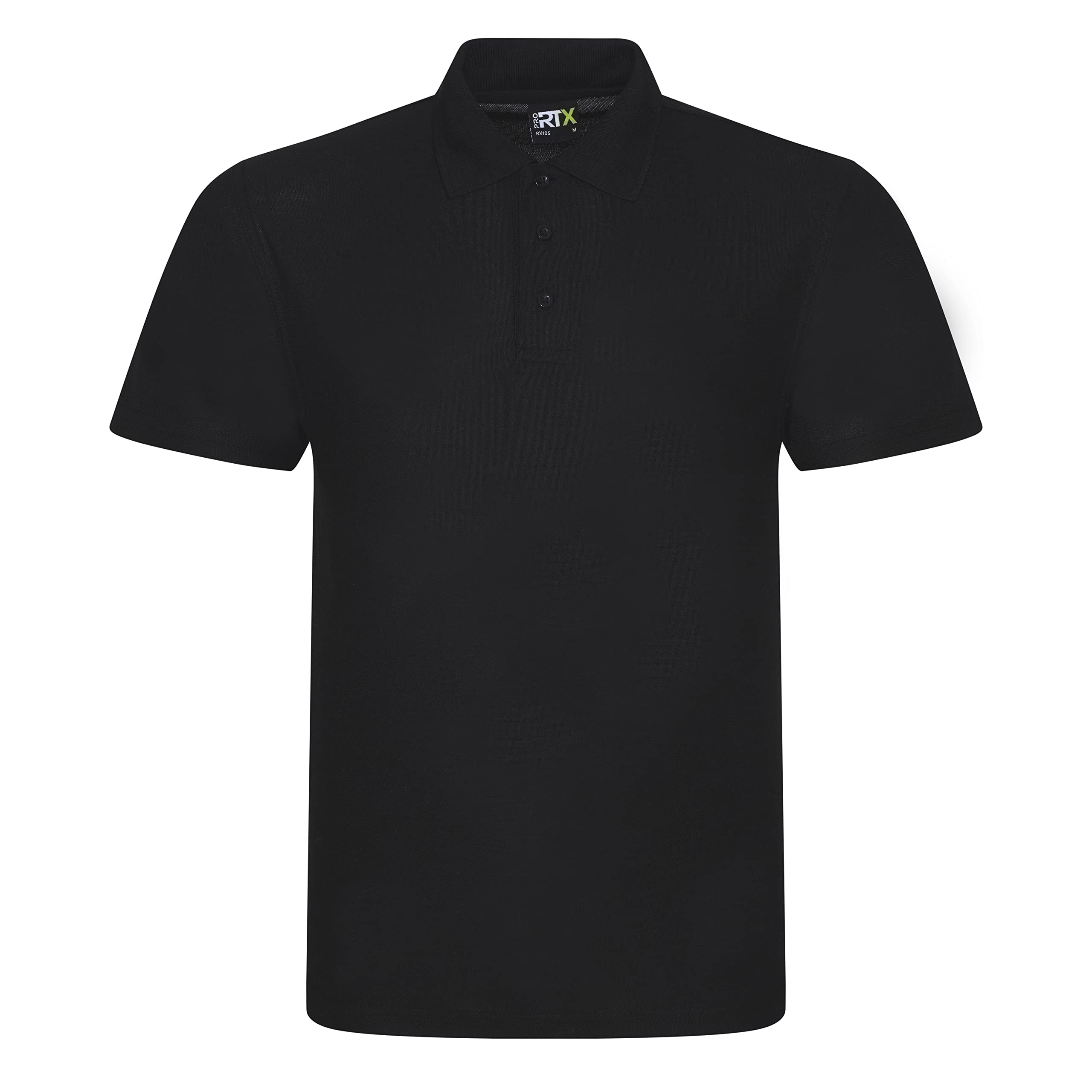 PRORTX RX105 Pro Polyester Polo Shirt - Black - XL