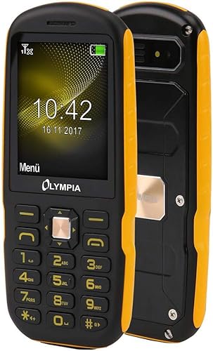 Olympia Telefono cellulare per esterni  impermeabile antipolvere  IP55  resistente agli urti  con Bluetooth batteria