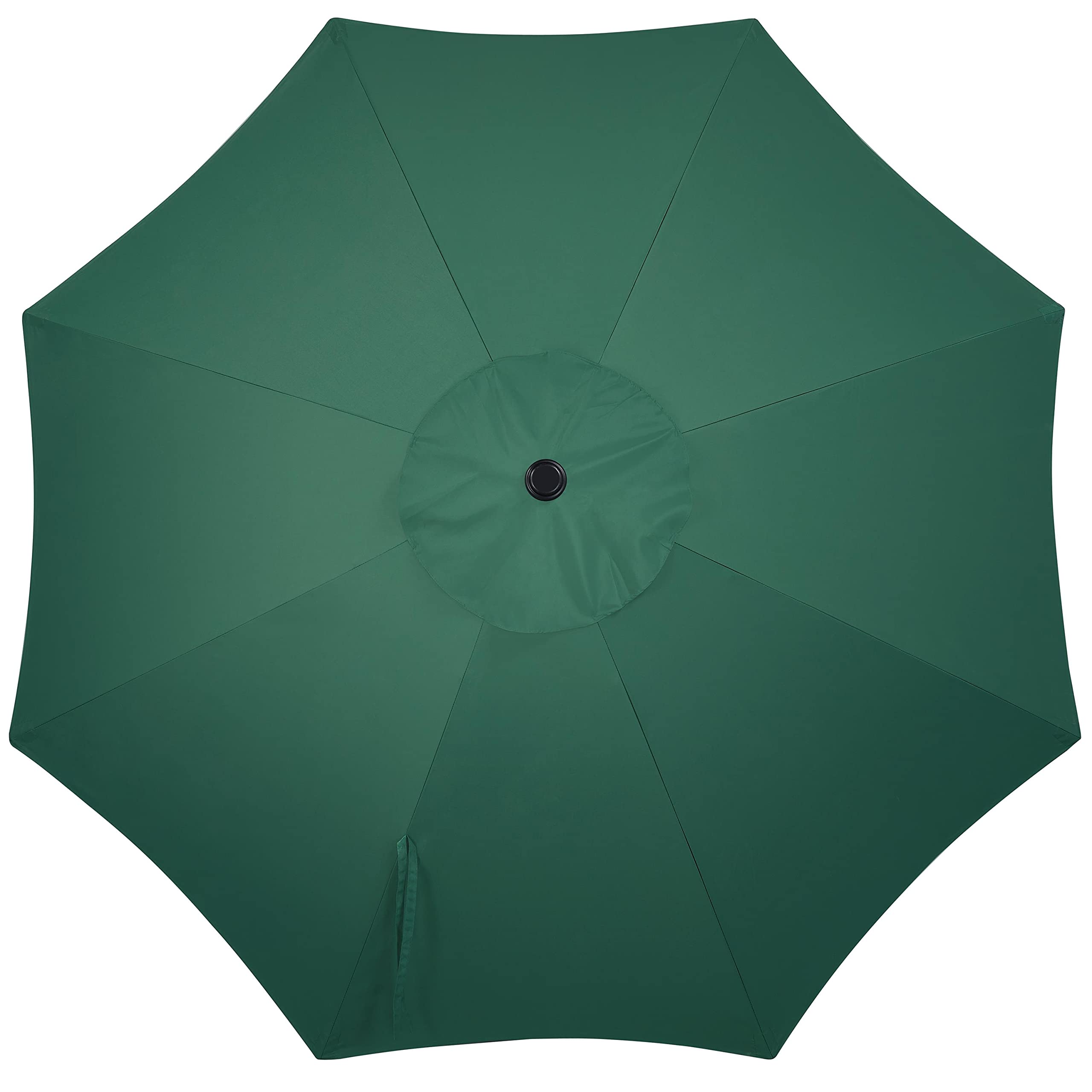 Yaheetech Okrągły parasol przeciwsłoneczny, na balkon, taras, 270 cm, składany, z korbą, ochrona przed promieniowaniem UV UPF 50+, ciemnozielony