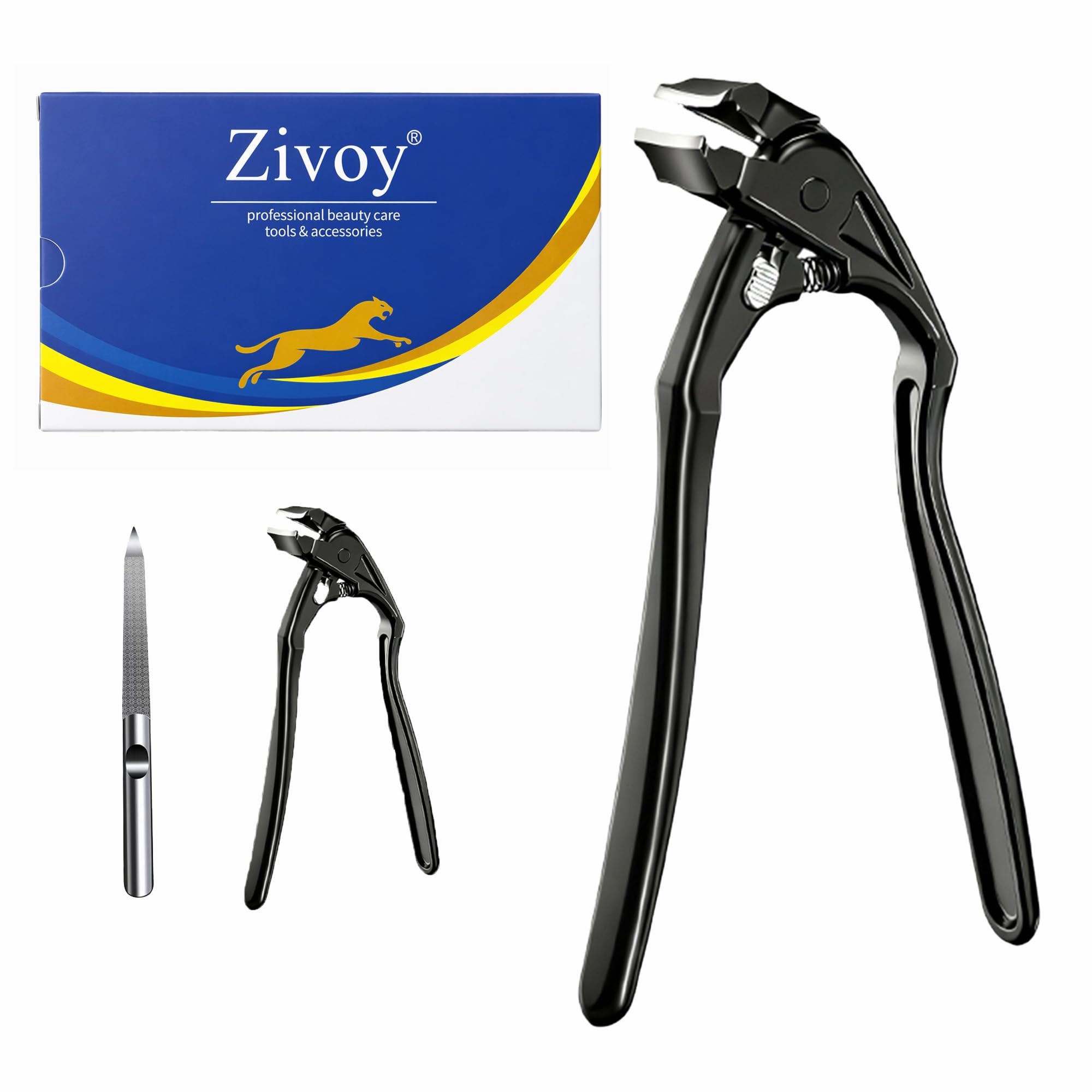 Professional Angled Non-Slip Long Handle Nail Clippers – Ergonomic Wide Jaw Clipper with Catcher, toenail Clipper Senior, Nail Clippers Seniors，Nail Clipper Senior