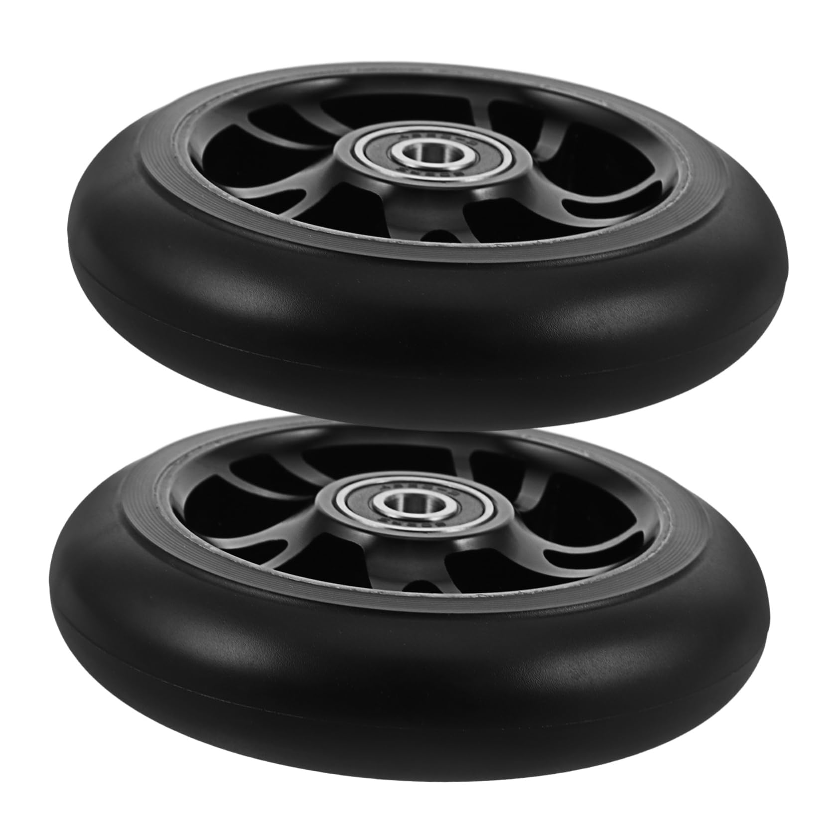 POPETPOP 2 Roues de Rechange Alliage D’Aluminium et PU pour Trottinette Électrique Légères, Remplacement Facile et Trottinette Freestyle