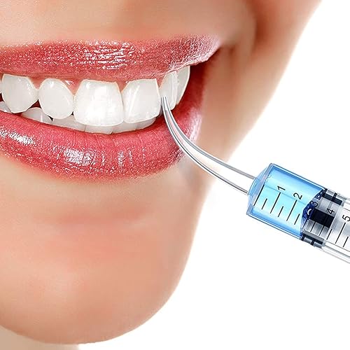 Miniatura 3 de TIHOOD Juego de 16 jeringas de plástico de 0.4 fl oz/cc, jeringa con punta curva y punta recta, jeringa de riego desechable, limpiador bucal para