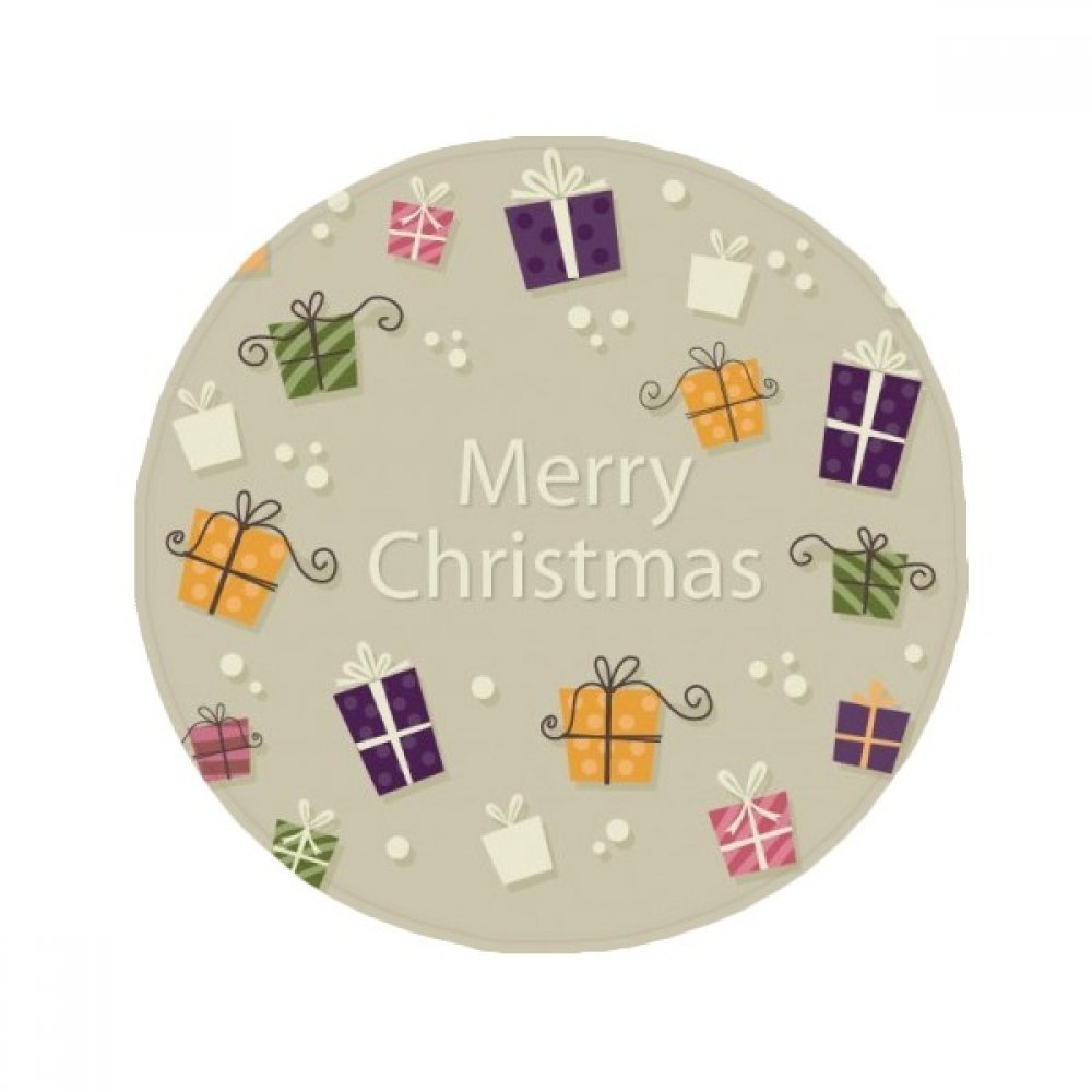 Tapis rond noël antidérapant décoratif pour l'entrée et la cuisine