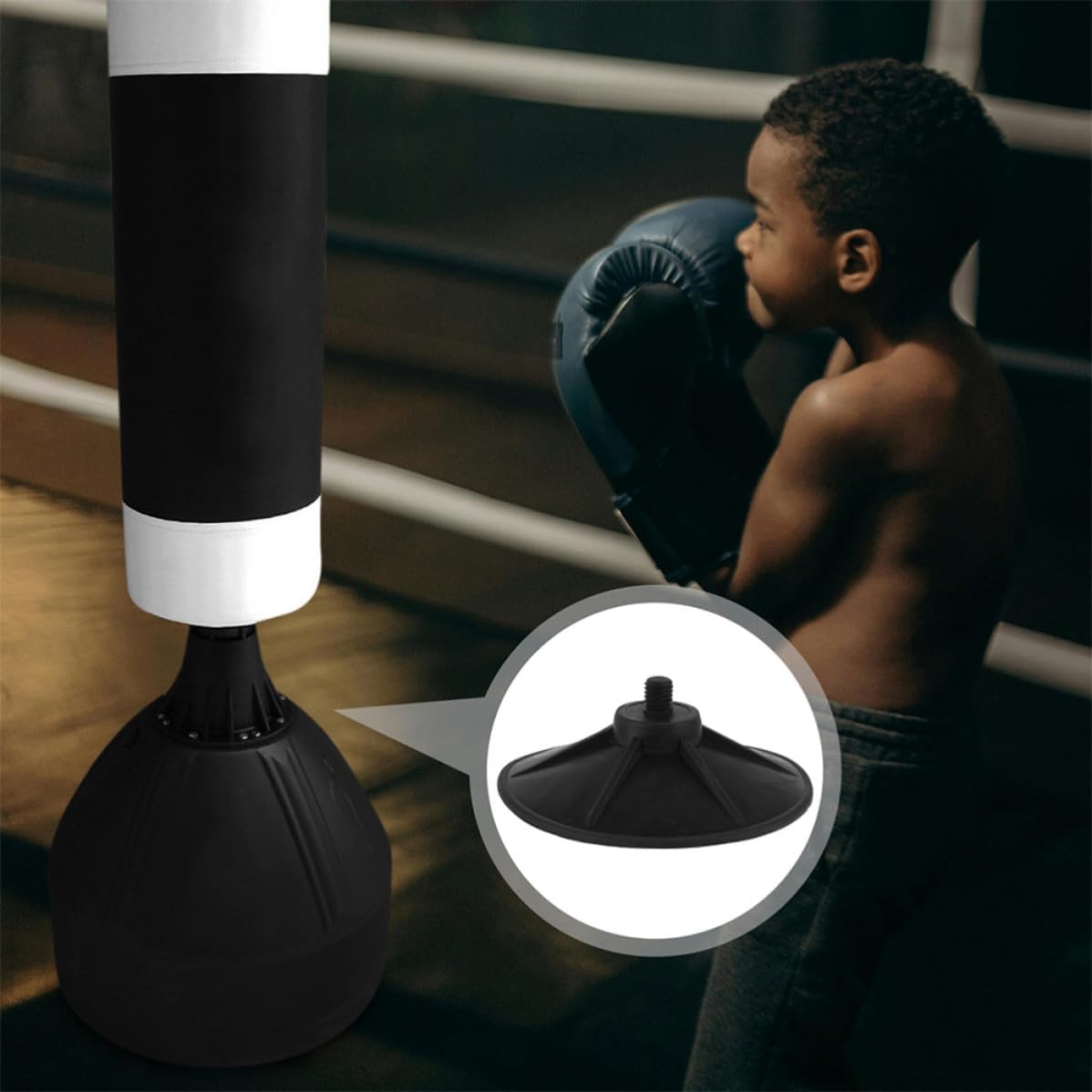 4pcs Rubber Suction Cups for Boxing Bag Sandbag Replacement Parts with Stable Support and Portable Design, Freestanding Punching Bag Holder Base for Home Gym and Boxing Training