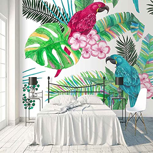 Pssr Wall Mural Art Mural – Self-Adhesive Mural Wall Art Blue Animal Parrot Wallpaper Photoposter Decor Murals Wall Decoration 55X28 In #TOP2