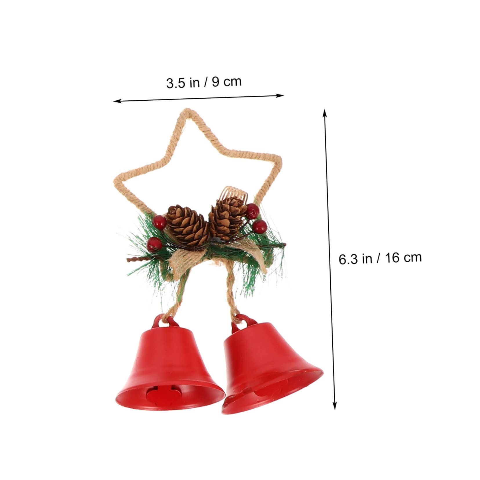 Zerodeko 2 Set Di Campanelle Per Lalbero Di Natale Pendenti A Forma Di Campanella Di Natale Decorazioni Uniche Da Appendere Per Case Camere Da Letto E Soggiorni 3 Pezzi * 2