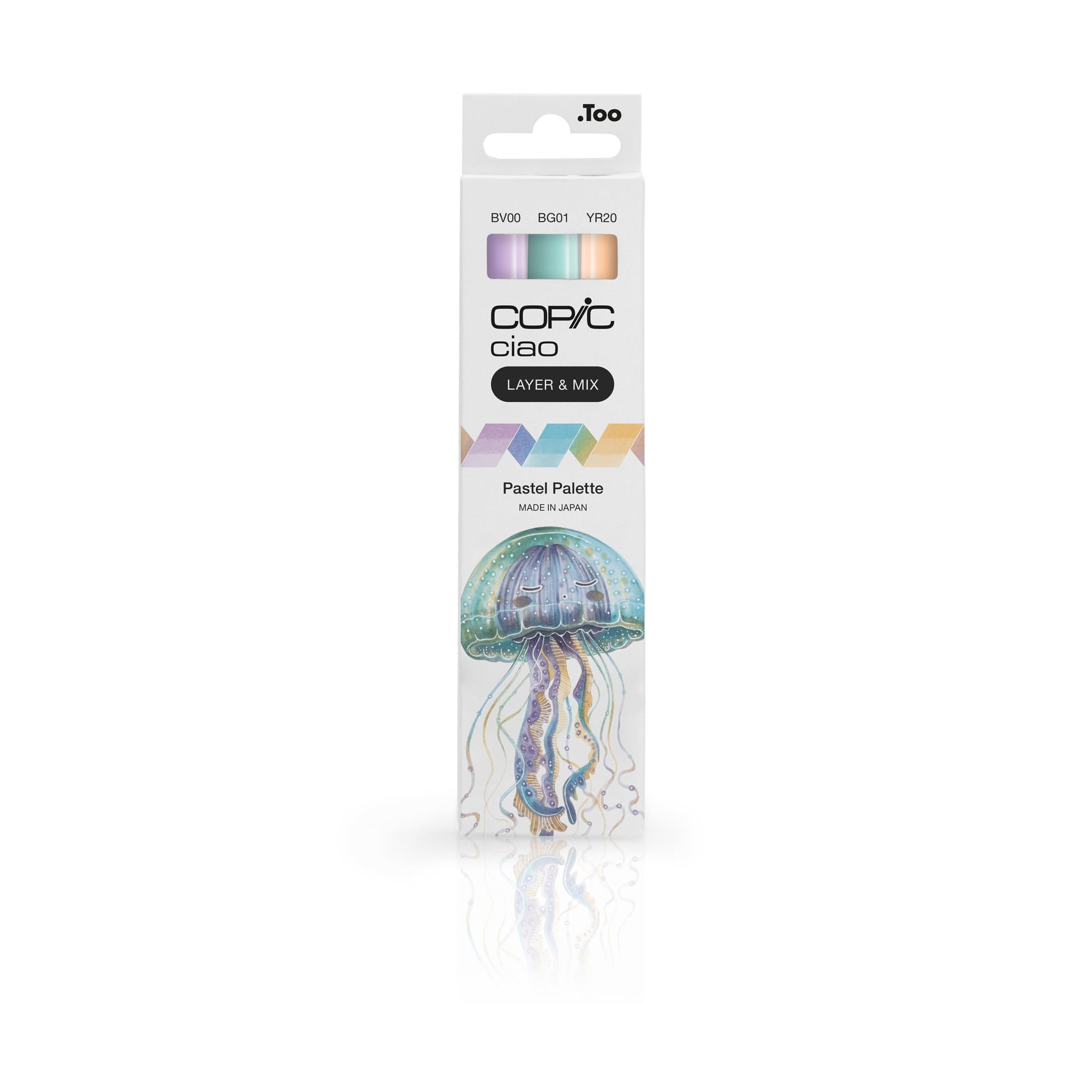 Copic Ciao LAYER & MIX «Pastel Palette», set de 3 colores diferentes, rotulador de punta media y punta pincel.