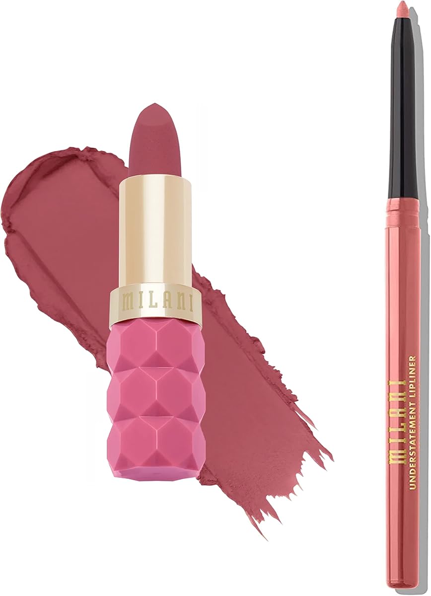 Paquete de lápiz labial y delineador de labios Understatement Color Fetish de Milani - Peony & French Rose