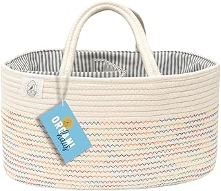 OrganiHaus Rainbow Baby Diaper Caddy Organizer for Changing Table | Diaper Basket Organizer | Portable Car Diaper Caddy Storage Organizer Baby Girl and Boy | Baby Diaper Caddy | Nursery Storage Bin