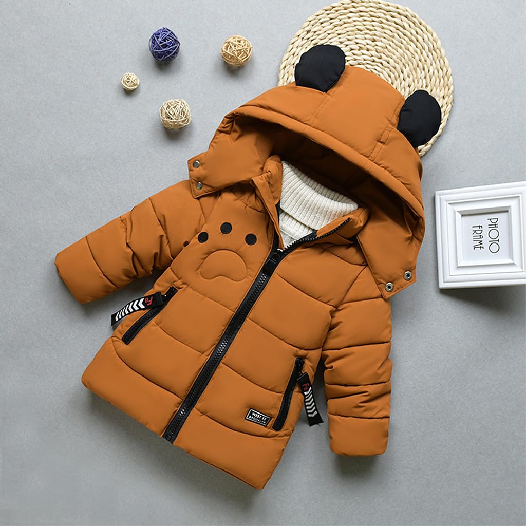 linboo Manteau Enfant Garçon Doudoune Chaud Blouson d'Hiver Automne Epais Veste à Capuche Pour Bébé Garçon