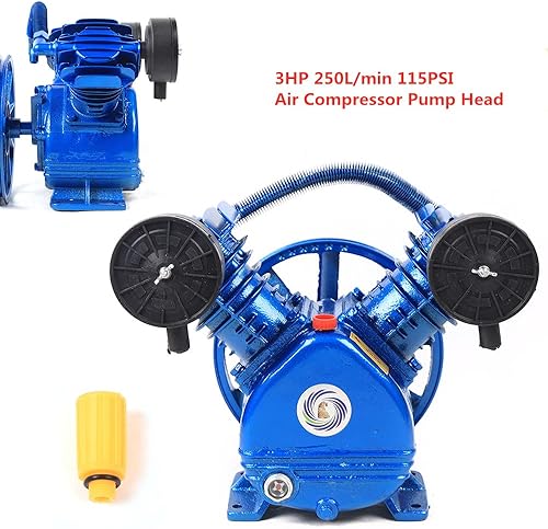 Miniatura 6 de Cabezal de bomba de compresor de aire, cabezal de reemplazo de bomba de compresor de aire tipo V 3HP para reparación de automóviles de fábrica de la