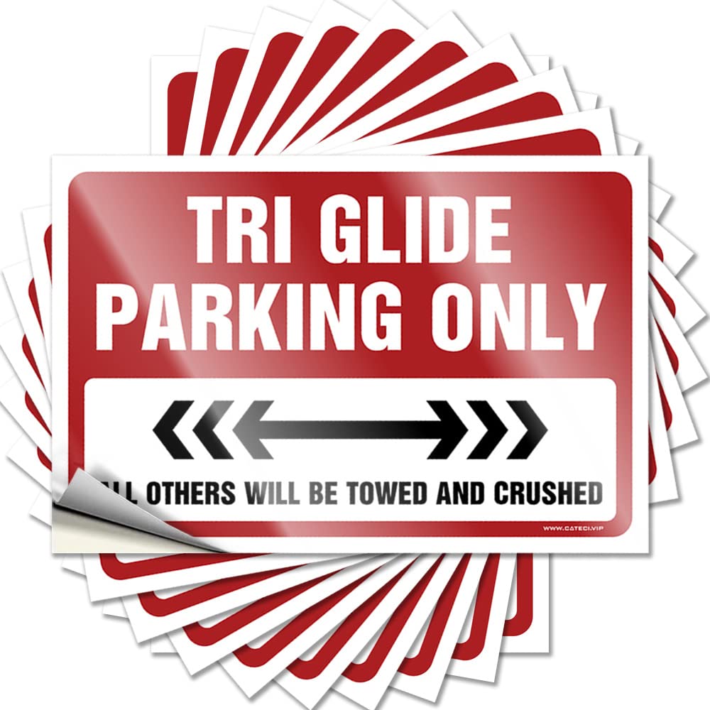 Dorm Room Accessories, Decals Funny Hard Quote Stickers, Crazy No Residue Decals for Luggage | Stone Party Favor Custom Tri Glide Parking Only(8X12CM)