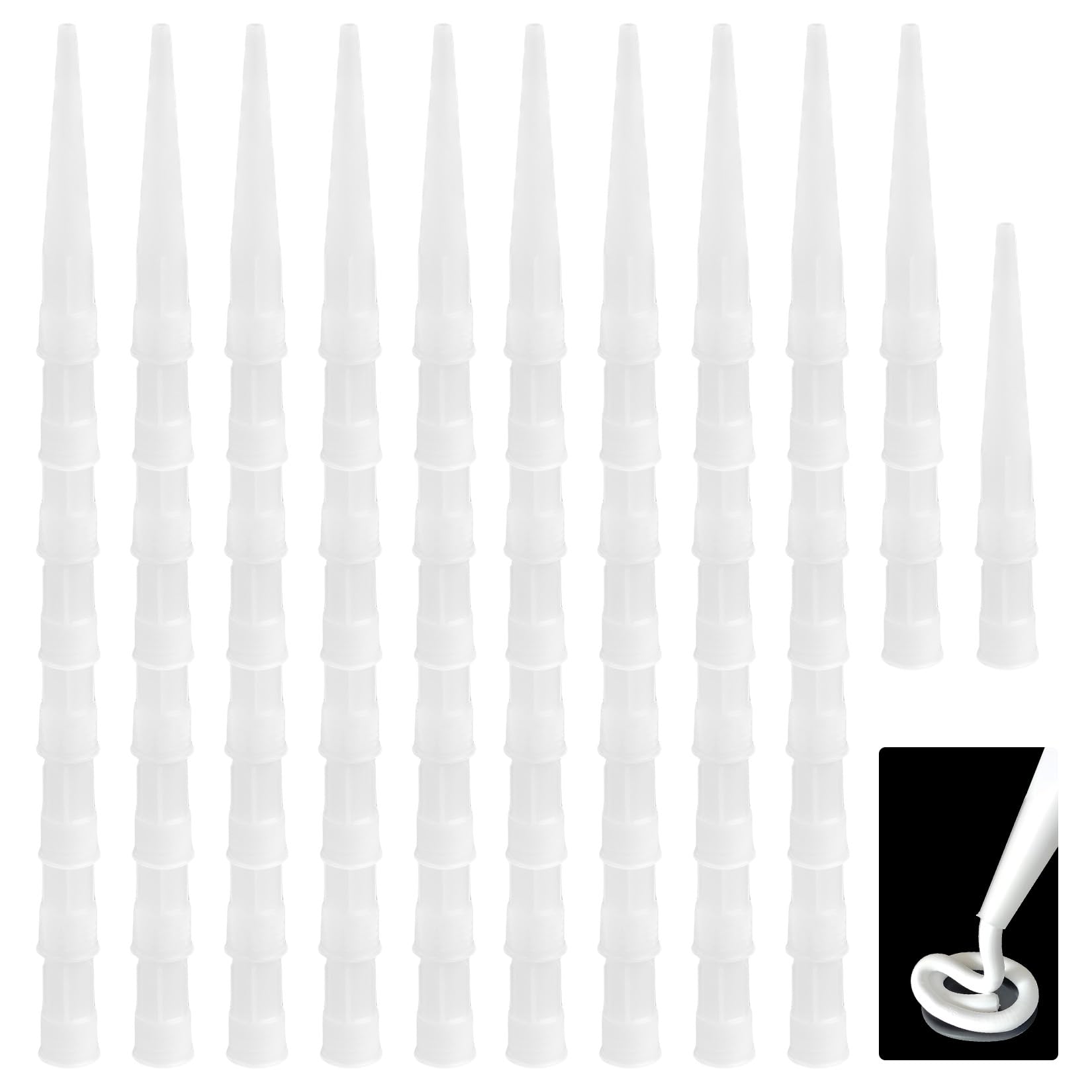 Gangyumaoyi 78 Pcssilicone Nozzles Spares, Silicone Gun Nozzlessilicone Sealant Nozzles For Silicone Sealant Gun, Caulking Nozzle Tips, Cartridge Tips Nozzle For Cartridge Gun