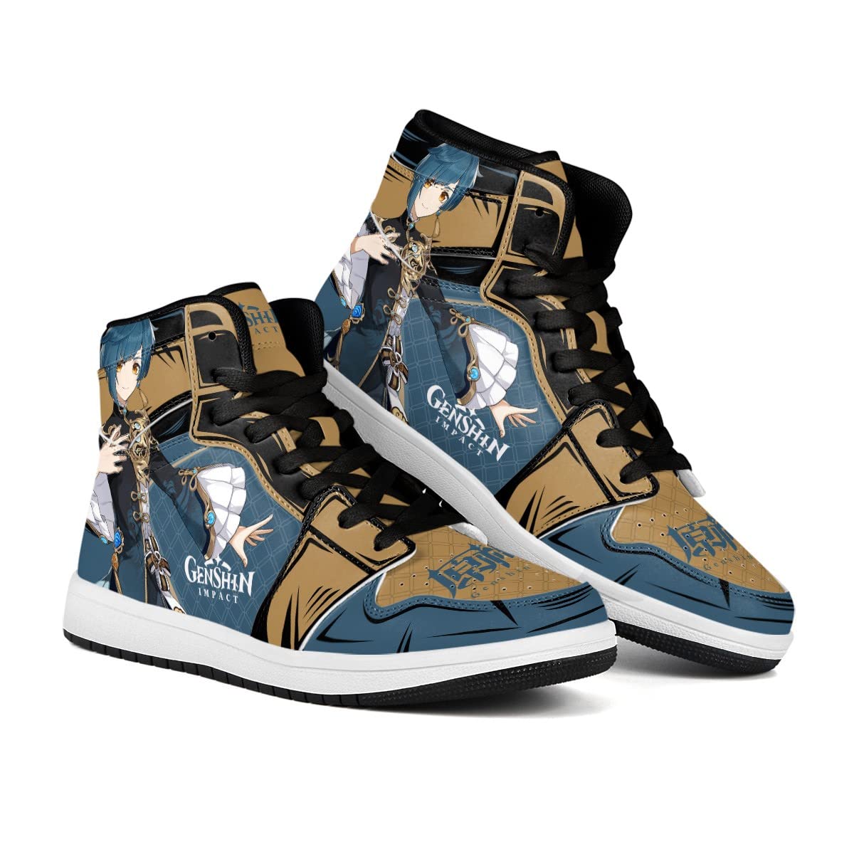 HAIZIVS Xingqiu JD Sneakers Hip-Hop Anime Shoes for Genshin Impact Fans