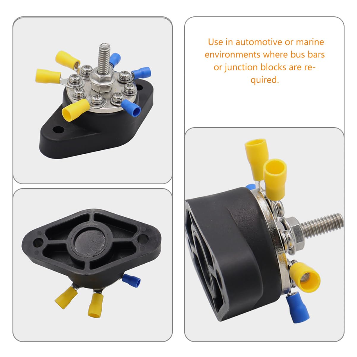 NUOBESTY 2 Juegos Barra Colectora de Distribución de Energía para Automóviles Camiones y Bloque de Eléctricos con Tornillos y Conectores Resistente y Duradero