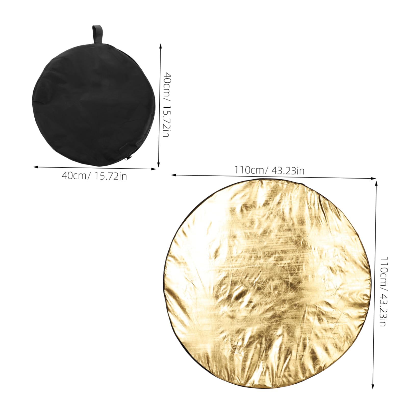 Tragbarer Reflektordiffusor 110cm 5 in 1, Faltbar, Fotografie