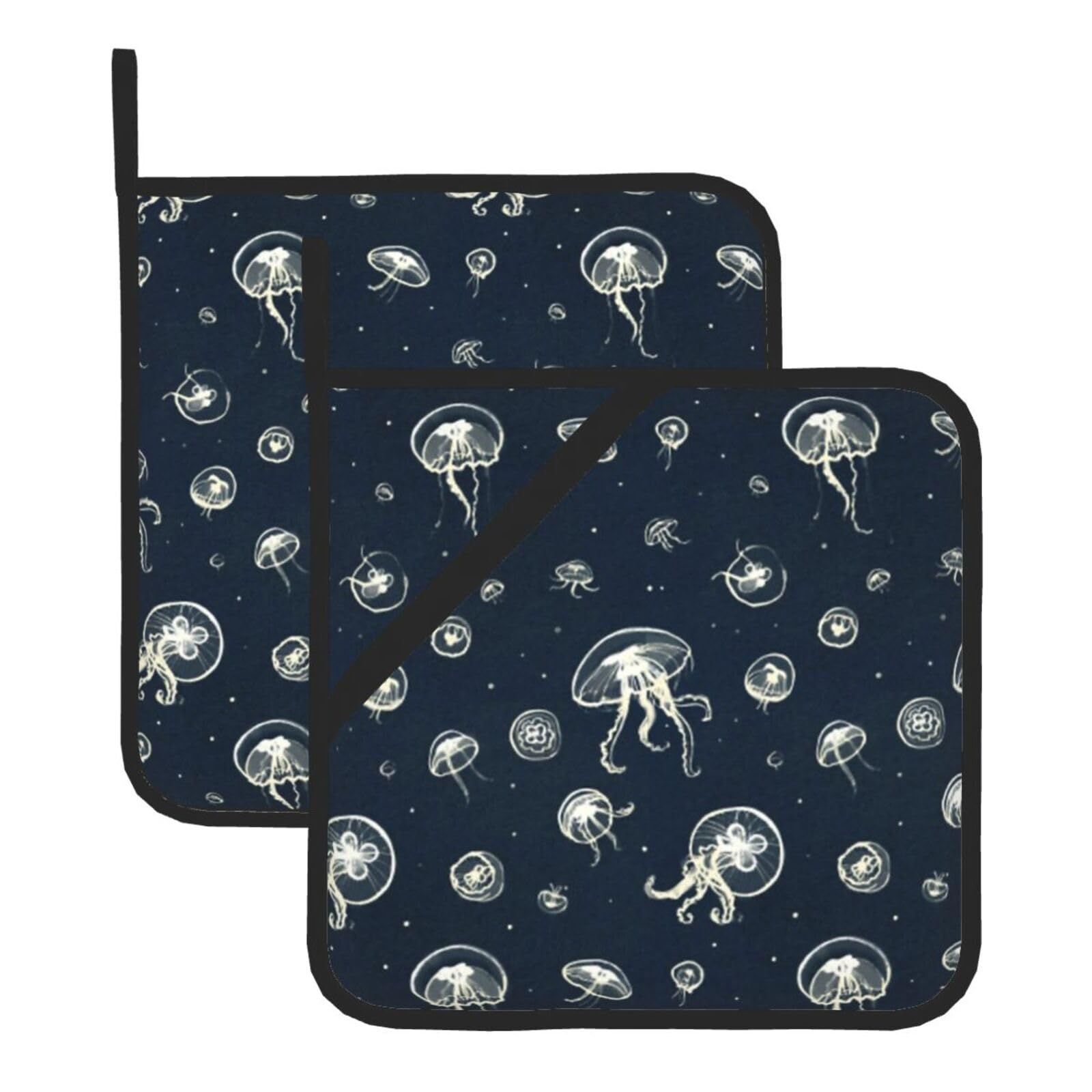 KFRXXZQB 2-Pack Square Pot Holders, Oven Mitts For Baking & Bbq