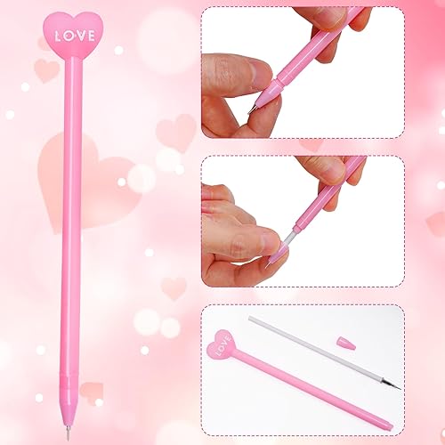 Miniatura 8 de jiebor 30 bolígrafos en forma de corazón para el día de San Valentín, bolígrafo de gel, bolígrafo de enfermera, bolígrafo divertido a granel, tinta