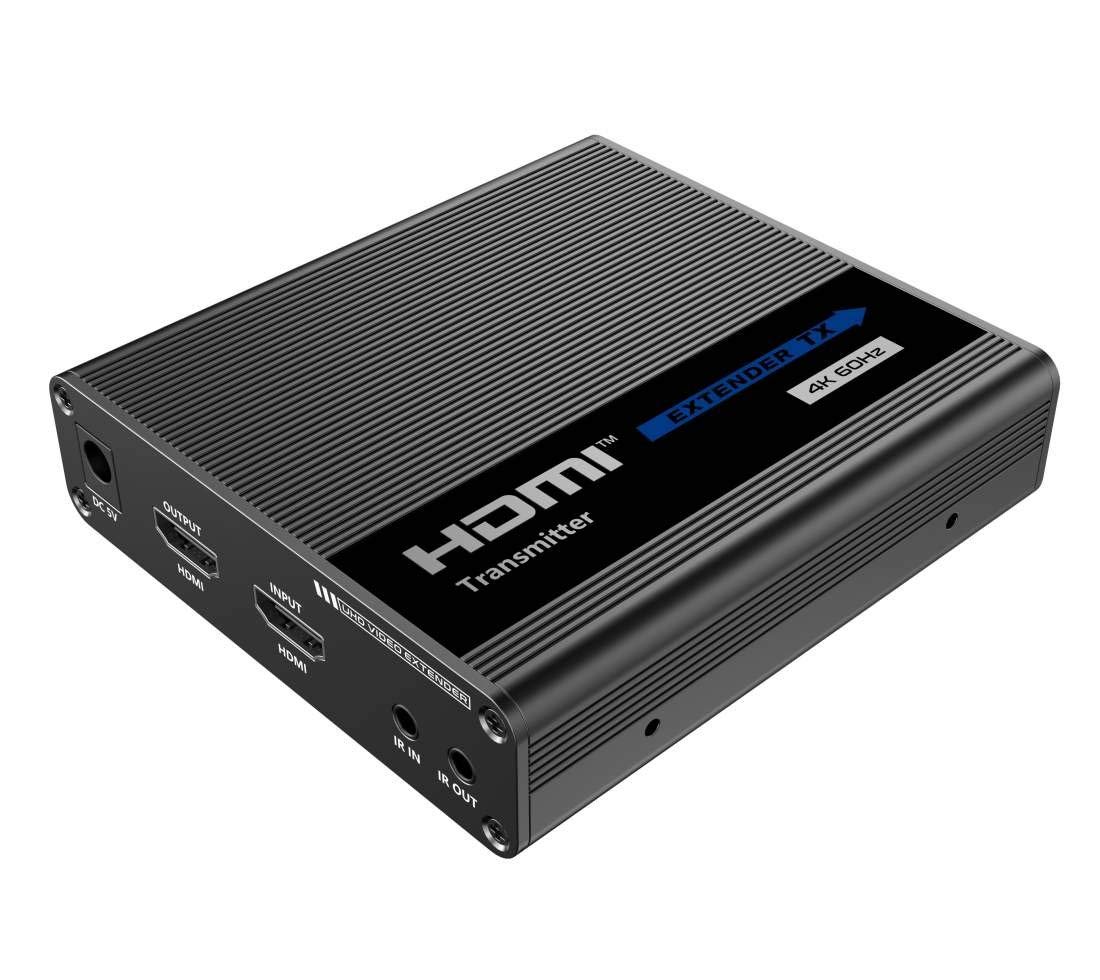 PremiumCord Extender HDMI 4K su 70m Tramite Cavo Patch Cat6 / Cat6A / Cat7, trasmettitore e Ricevitore IR, HDMI 2.0, Arc, risoluzione Video Ultra HD 4K @ 60Hz