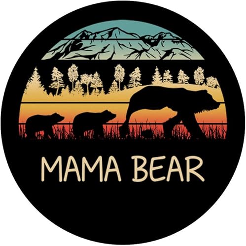 Miniatura 3 de Oso de mamá con 3 cubs Pop Socket Retro Montañas Día de la Madre  PopSockets Grip y soporte para teléfonos y tabletas