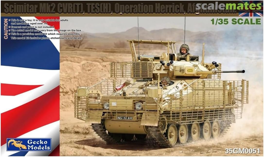 Gekko Model GEC35GM0051 1/35 Afghanistan Conflict, British Military CVR(T) Cimeter Mk2 TES(H) Operation Helic Plastic Model