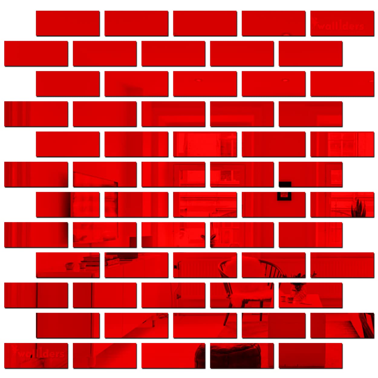 Wall1ders Wall1der 60 Rectangle Mirror Stickers for Wall, Acrylic Mirror Wall Decor Sticker, Wall Mirror Stickers, Acrylic Stickers, Wall Stickers for Hall Room, Bed Room, Kitchen. (Red) (B0BQYTTKMY) Amazon Price History, Amazon Price Tracker