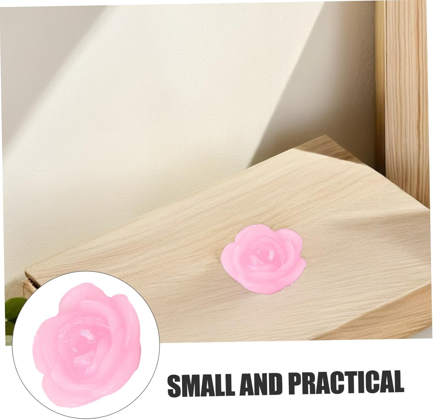 5pcs Water Floating Candles Romantic Rose Shape for Wedding Decor Pool and Decoration