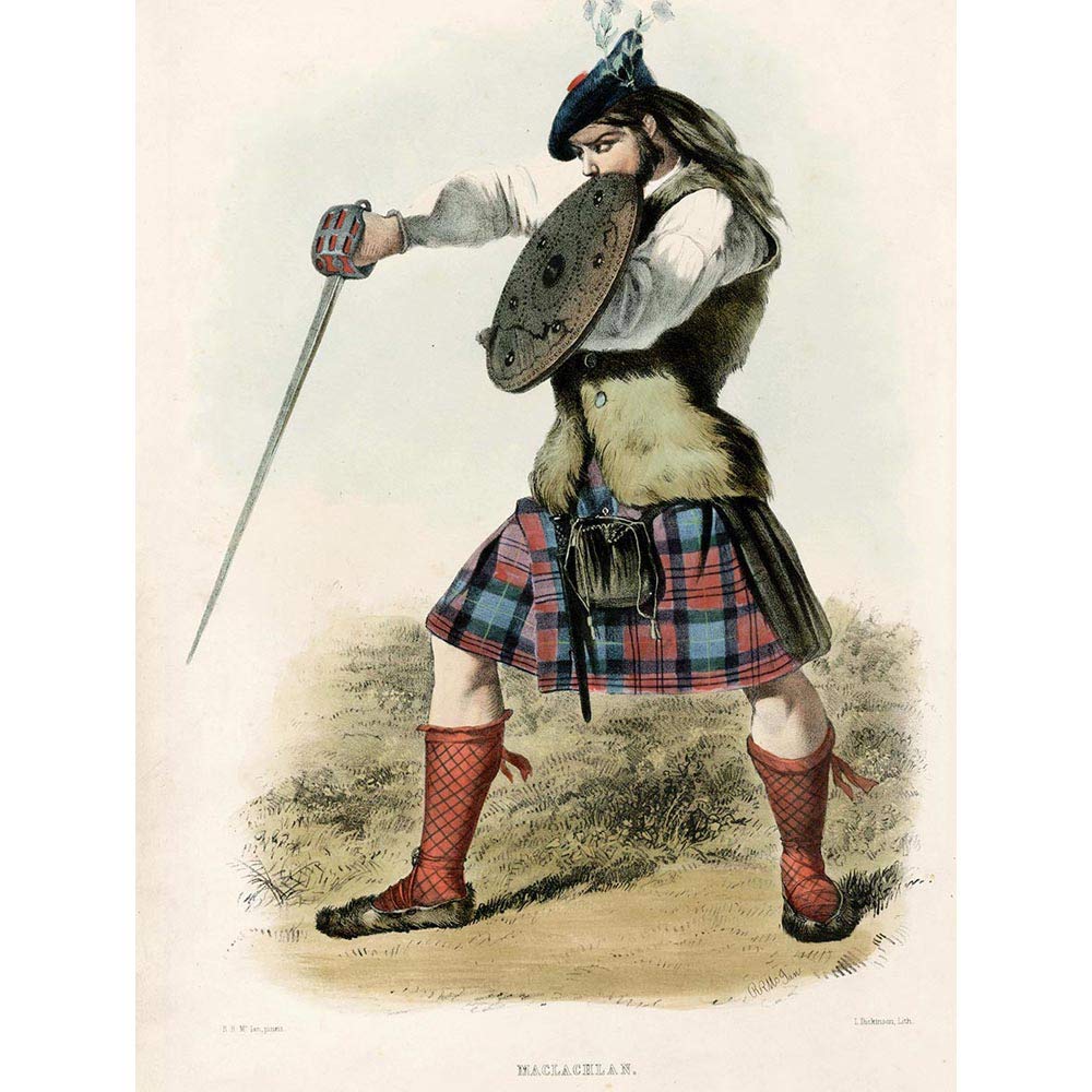 Amazon.com: Wee Blue Coo Painting Portrait Highland Clan Scotland
