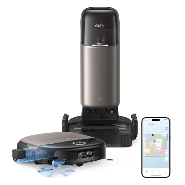 eufy Robot Vacuum Omni S2 and Mop Combo 30 000 Pa AeroTurbo 2 0 Long-Lasting Suction HydroJet 2