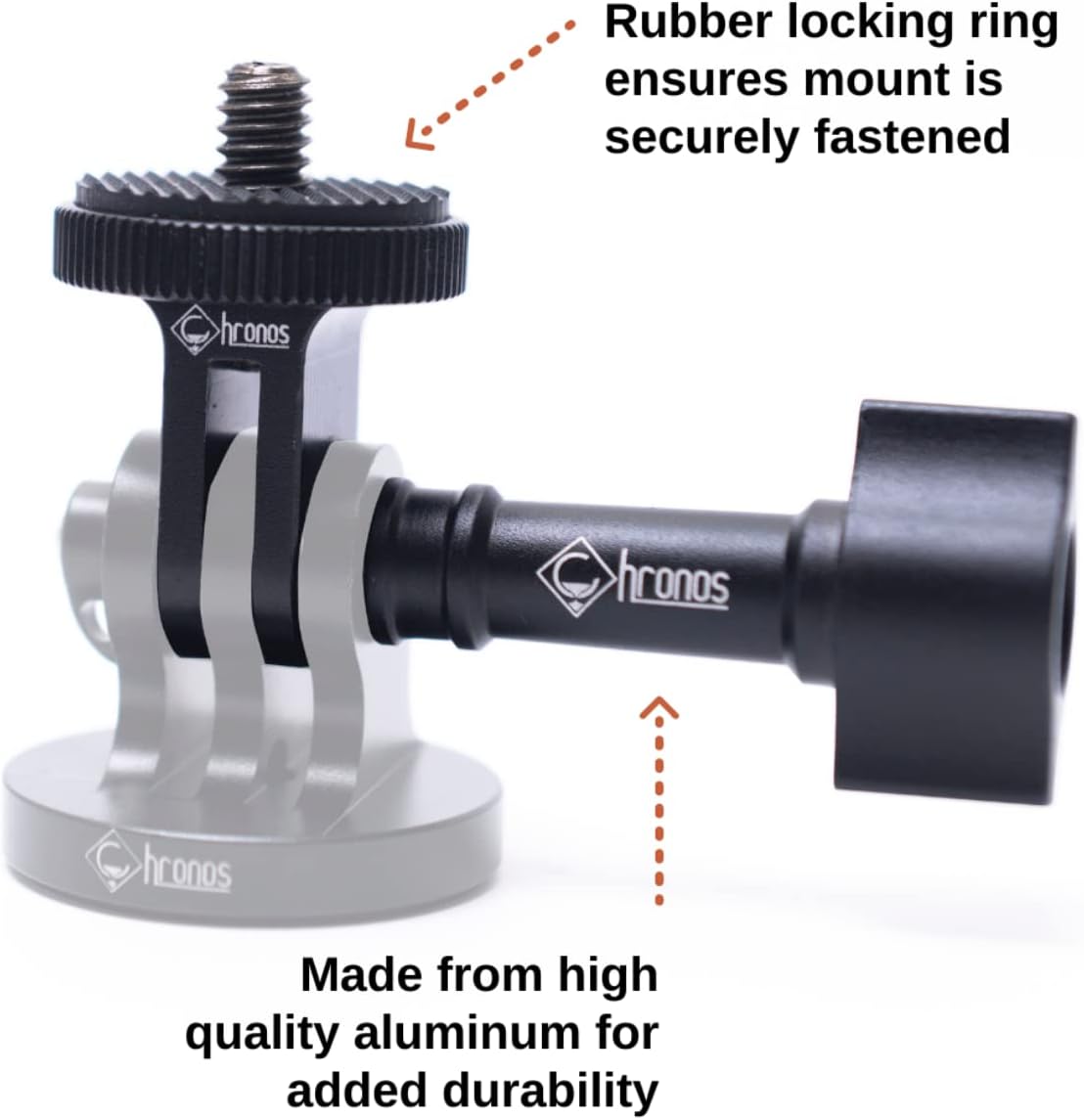 CHRONOS Camera Mount Adapter for GoPro Ecosystem - ¼-20 Conversion Adapter for for Go Pro Cameras, DJI Osmo Action, & Insta 360 One - Mount Your Camera to Any GoPro Mount Accessory or Attachments