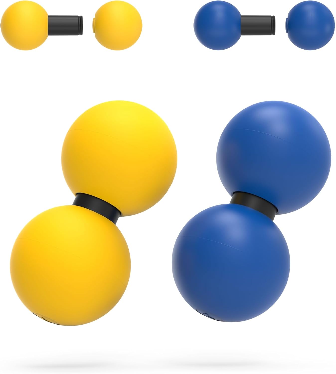 Rodo 2-in-1 Peanut & Lacrosse Ball Roller (Soft & Firm) | Fascia Massage & Mobility Tool | Deep Tissue Pain Relief | Foam Roller Alternative for Plantar Fasciitis, HIPS, Back, Legs | Travel Friendly