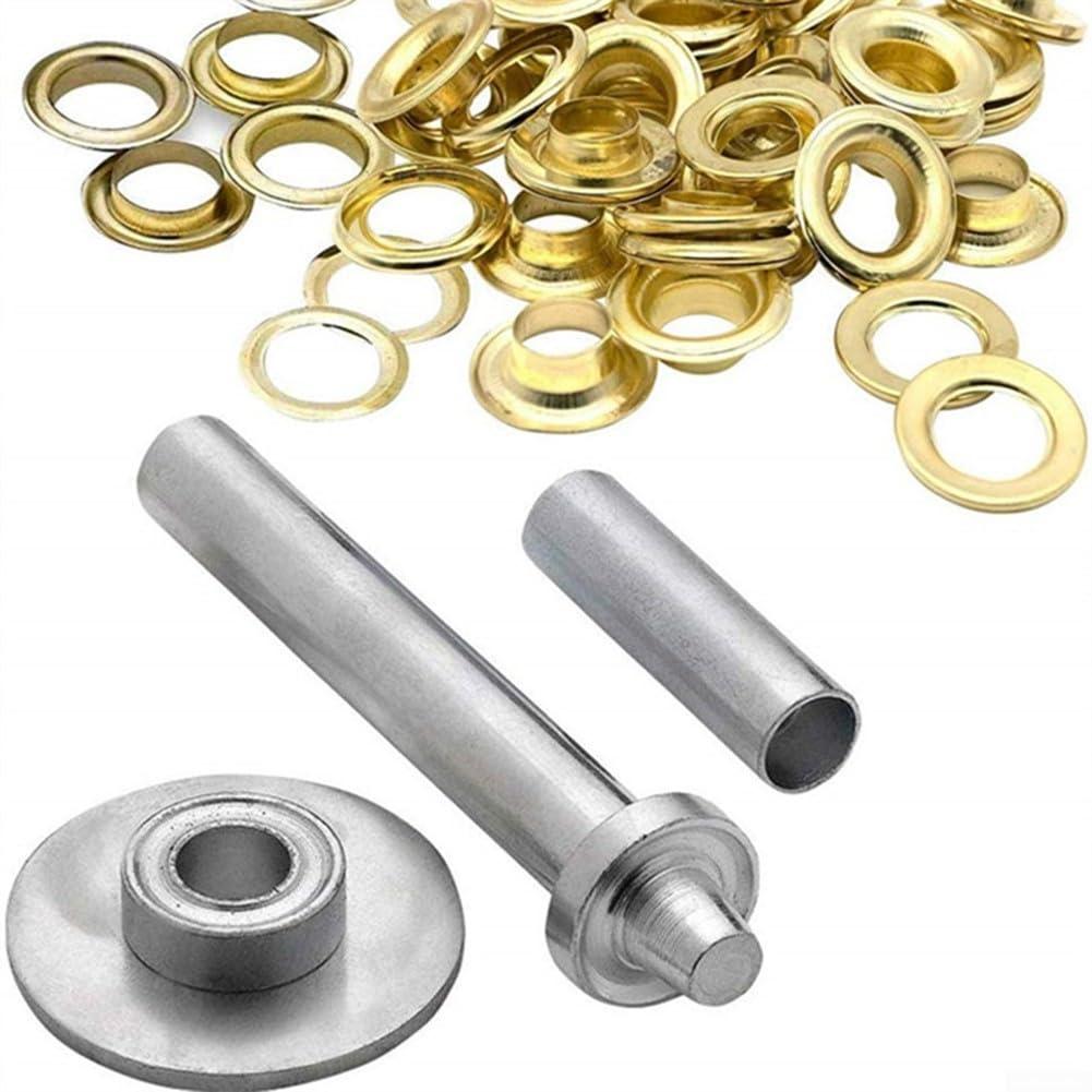 103pcs Tarp Grommet Repair Kit, Brass Rings, for Tents Tarps, Awnings, as picture show - Image 9