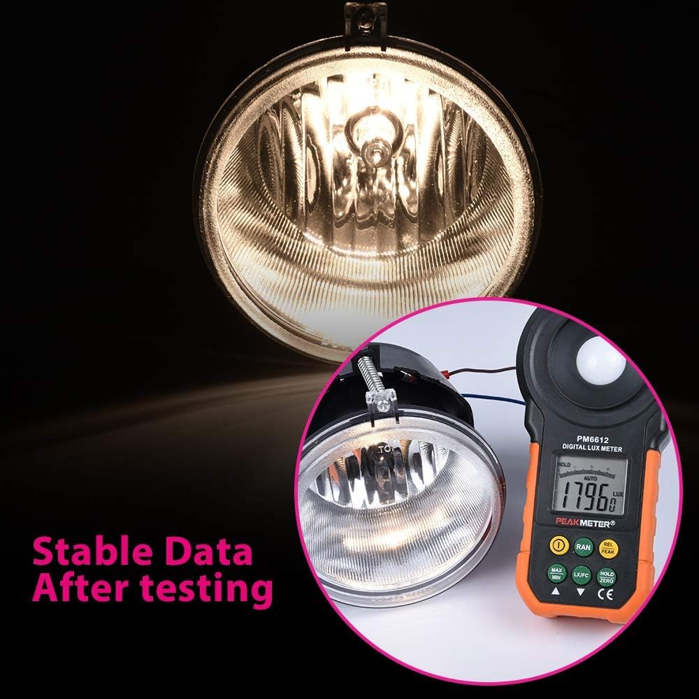 PIT66 Fog Lights Compatible with Jeep Grand Cherokee 2005-2010/Compatible with Jeep Commander 2006-2010 with Bulb Front Bumper Fog Light Clear Lens CH2592138, CH2592138, 4805859AA