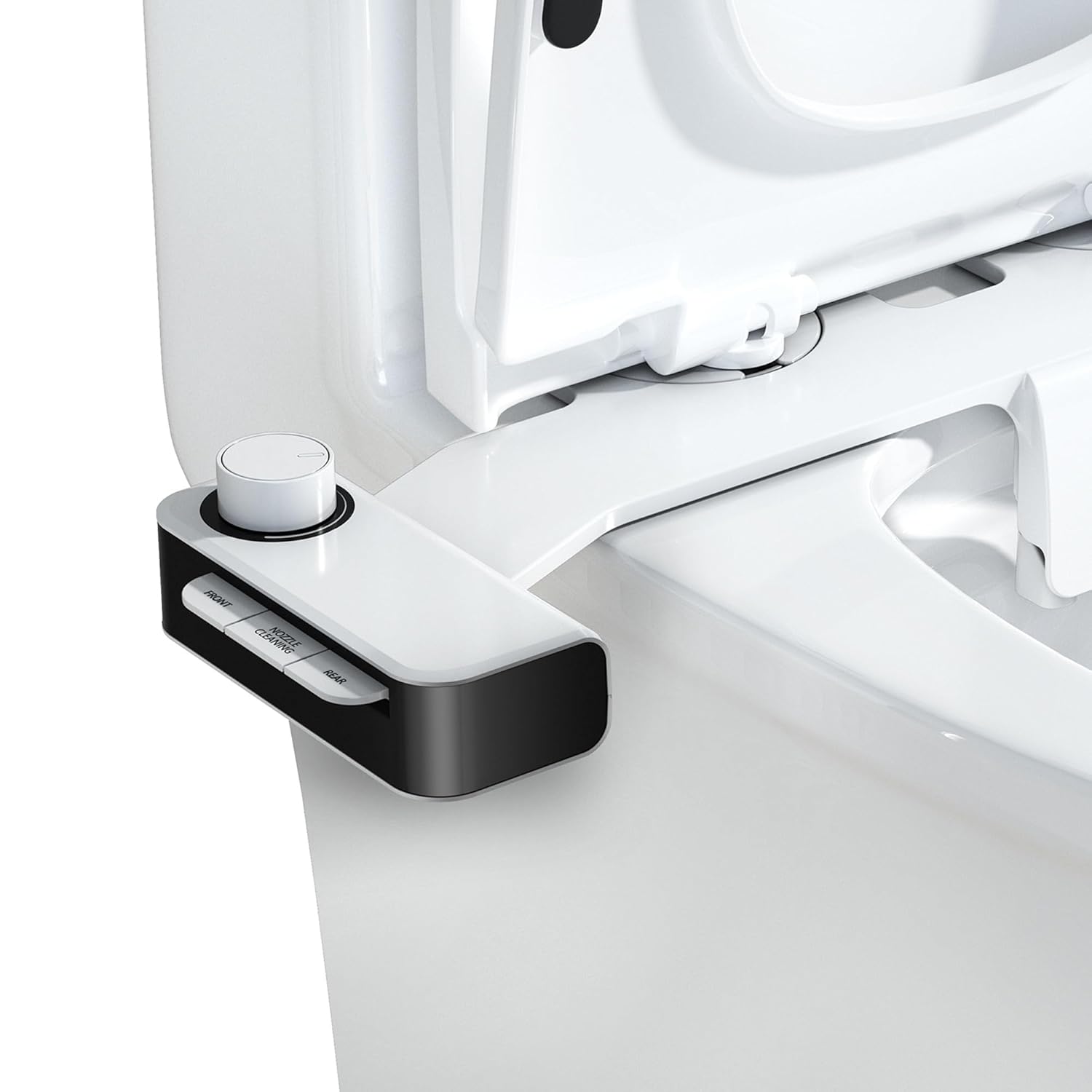 Ultra-Slim Bidet Attachment for Toilet Dual Nozzles Feminine Rear Wash Bidet Toilet Seat Attachment Non Electric Self Cleaning