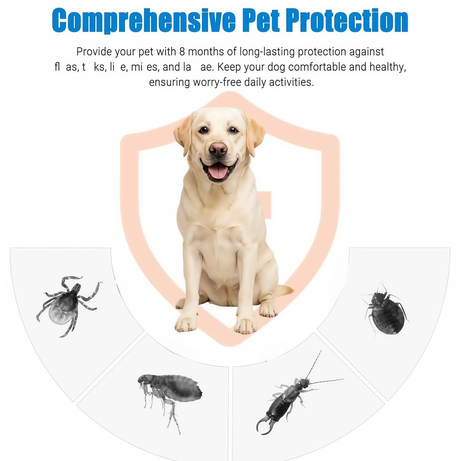 2PCS Col/lar Dog,Repellent Adjustable Dog Col/lars,Dogs Fle-a and Ti-ck Treatment,Antibarking Col/lars for Dogs,8-Month Long-Lasting Protection,Waterproof and Durable,Safety & Comfort,Quality Material - Image 3