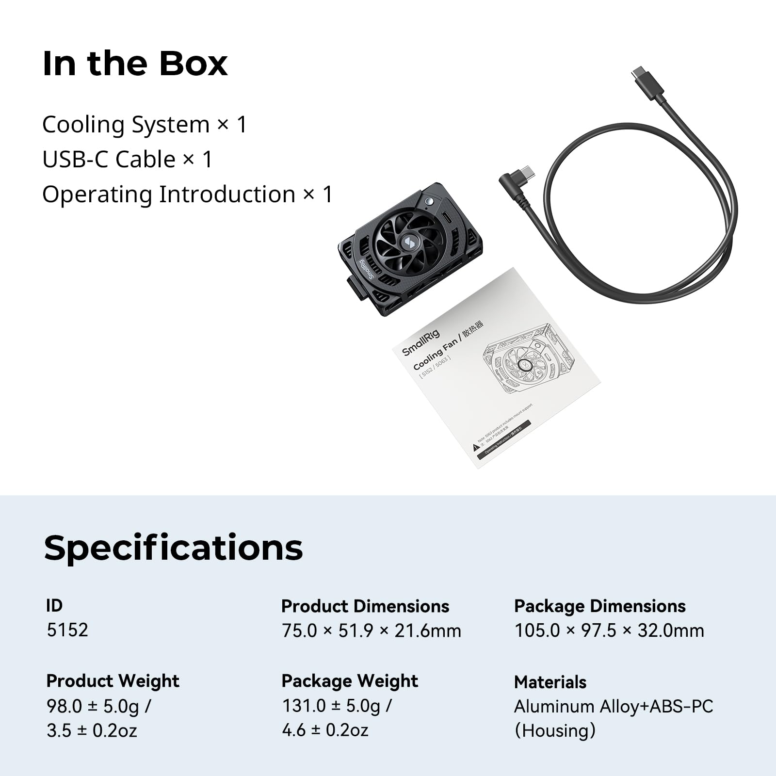 SmallRig TEC Camera Cooling Fan for Sony Mirrorless Camera, External Camera Cooling System with TEC Cooling Module for ZV-E1/ZV-E10 II/ZV-E10/ZV-1/ZV-1F/A7 IV/A7S III/A7C/A7C II/A7CR/A6700/FX3/FX30