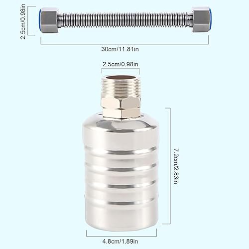 Vista 14 de Válvula de flotador de control de nivel de agua totalmente automática de acero inoxidable 304, mini válvula de flotador de bola de cierre automático