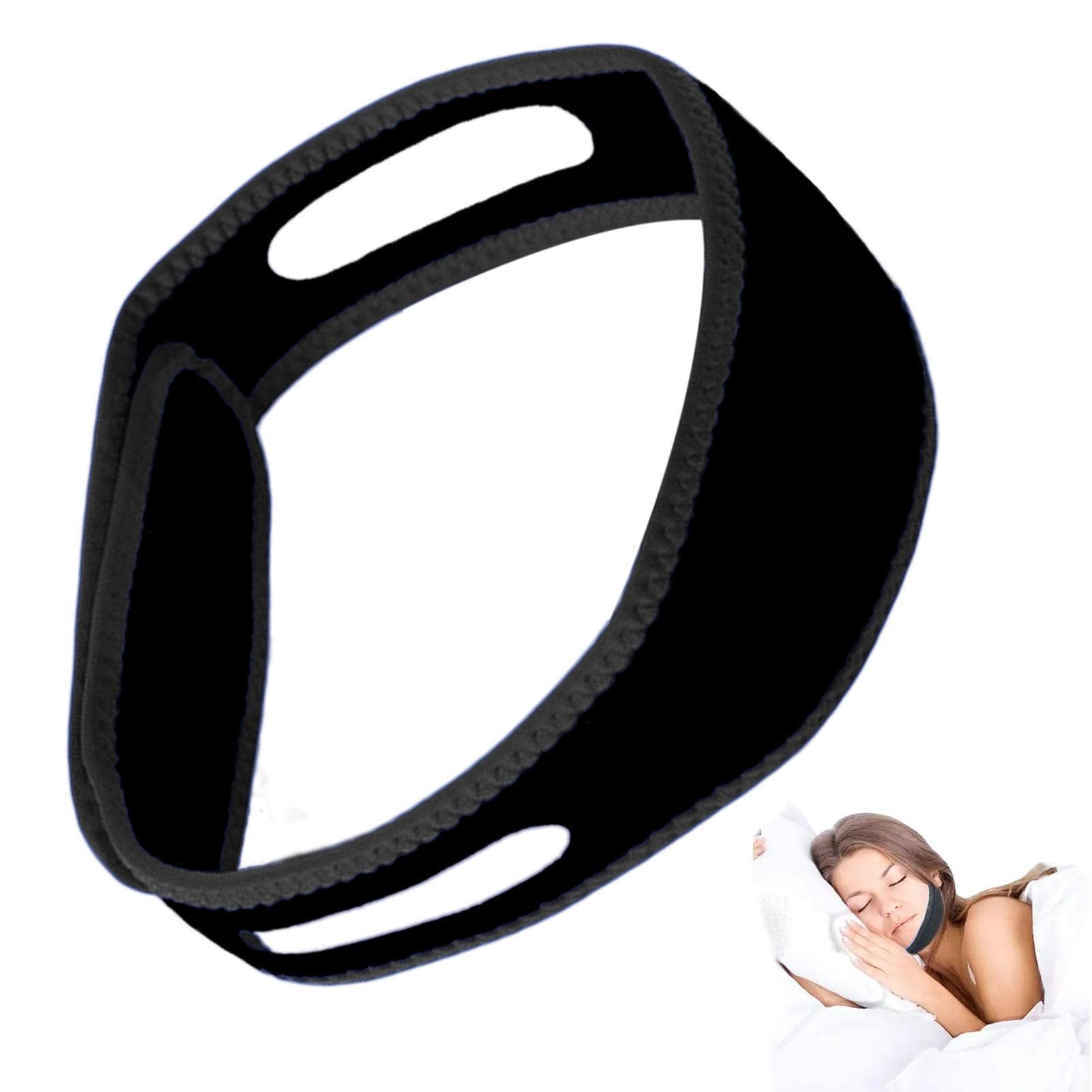 Neamou Men's Black+Black Snoring Chin Strap | Adjustable Anti Snore Chin Strap,Mouth Chin Strap, Snore Less Sleeping Solution For And Wo