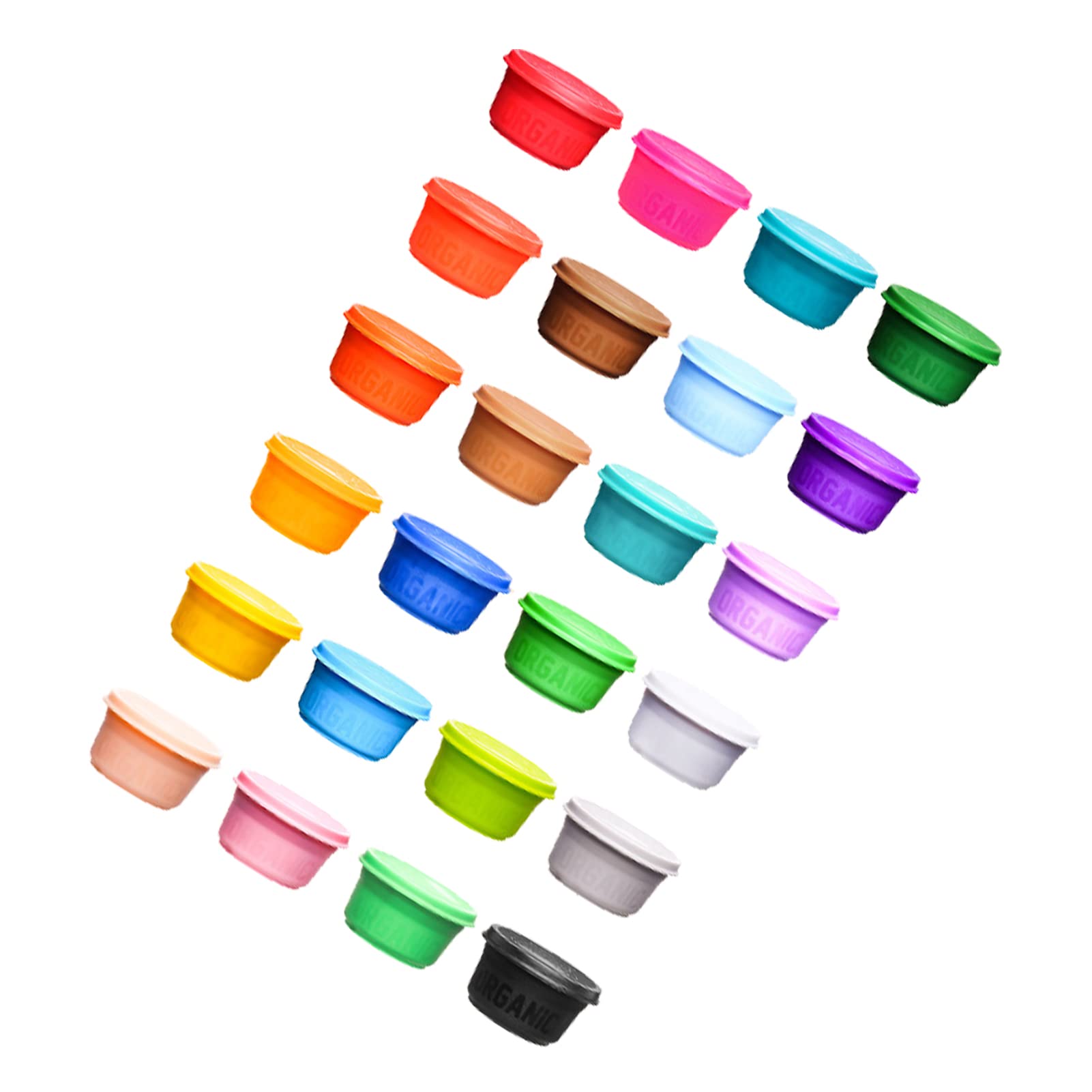 HEEPDD Modelliermasse-Set für, Wiederverwendbare Spielknete in Lebensmittelqualität, 6, 12, 24 Farben, mit Tragetasche, Weich, Nicht Klebrig, Lufttrocknend, DIY-Kunsthandwerk für Kleinkinder, (24