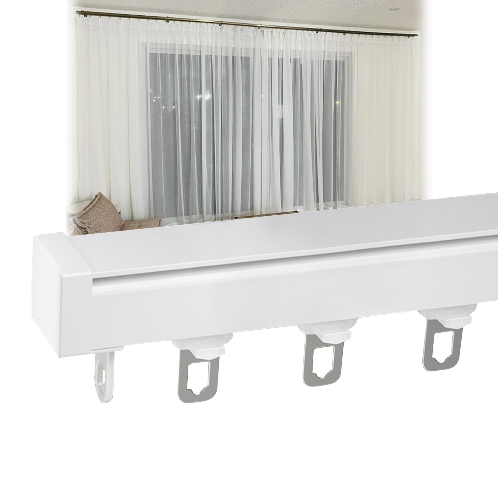Rideaux de douche et fenêtres de camping-car avec rail de 1,8m