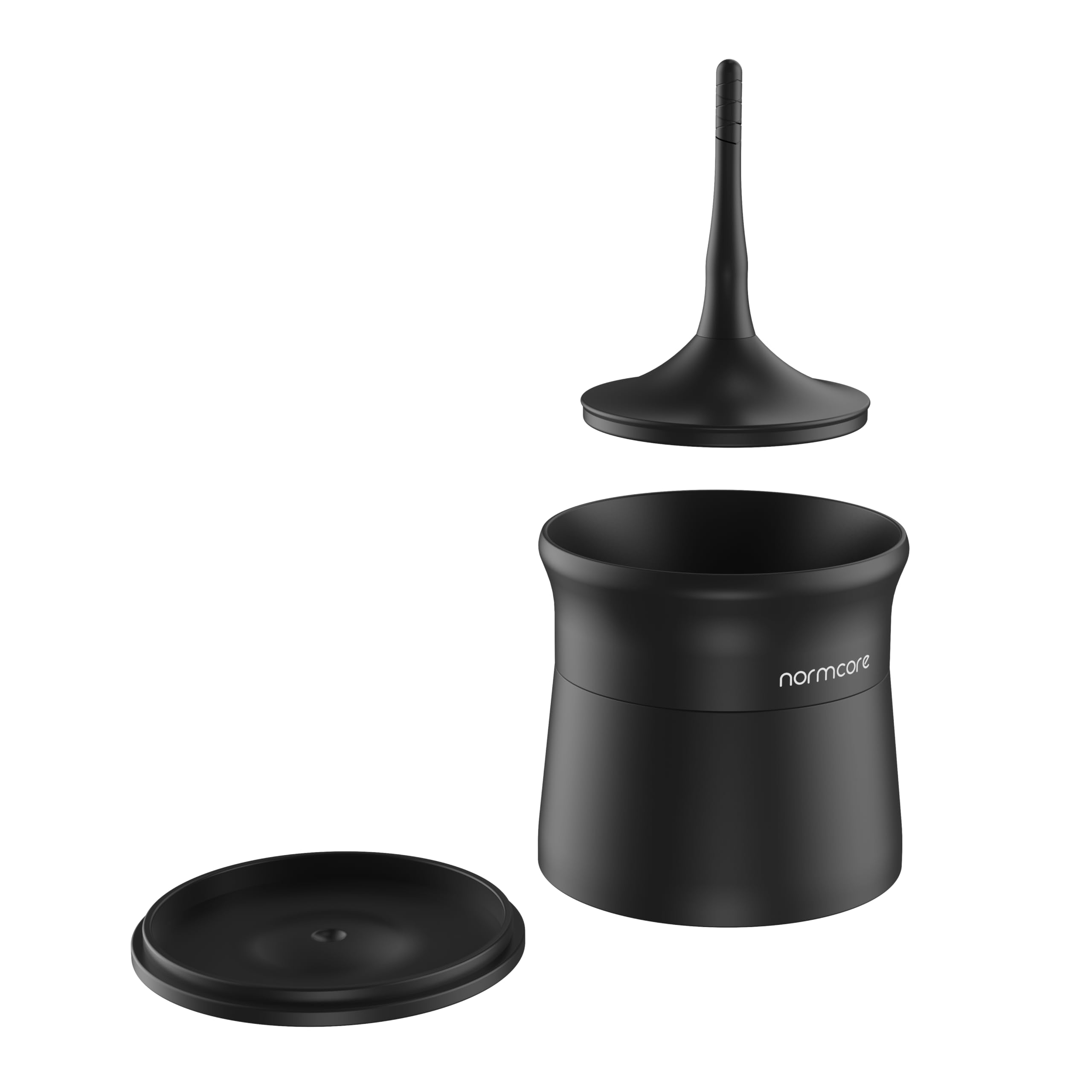 51mm 2-in-1 Magnetic Dosing Cup, Espresso Dosing Funnel with Portafilter Dosing Shaker, Barista Grinder Dosing Tools Fit 51mm Delonghi Portafilter, Matte Black Anodized Aluminum