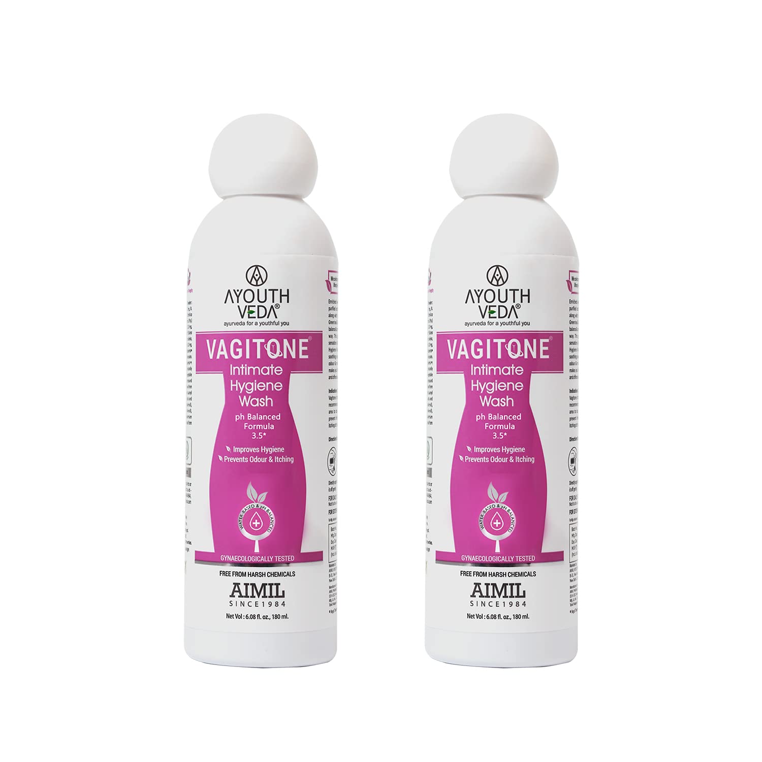 Ayouthveda Vagitone Intimate Hygiene Wash For Women | Enriched With Aloe Vera, Amla & Green Tea | PH Balancing Formula, Prevents Dryness, Itchiness & Bad Odor (Pack Of 2-180ml each) (B09812Q4XW) Amazon Price History, Amazon Price Tracker