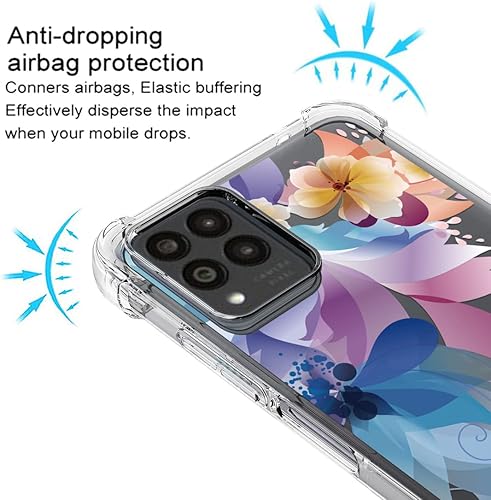 Miniatura 7 de Osophter Funda para Revvl 6 Pro 5G, Revvl 6X Pro 5G, transparente con protector de pantalla, TPU absorción de golpes, flexible para teléfono celular