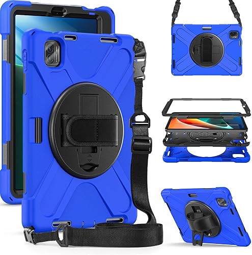 Miniatura 8 de Para Xiaomi Pad 5  Xiaomi Pad 5 Pro Funda de tableta de 11.0 pulgadas 3 en 1 Marco de plástico duro + doble silicona correa de mano y correa de