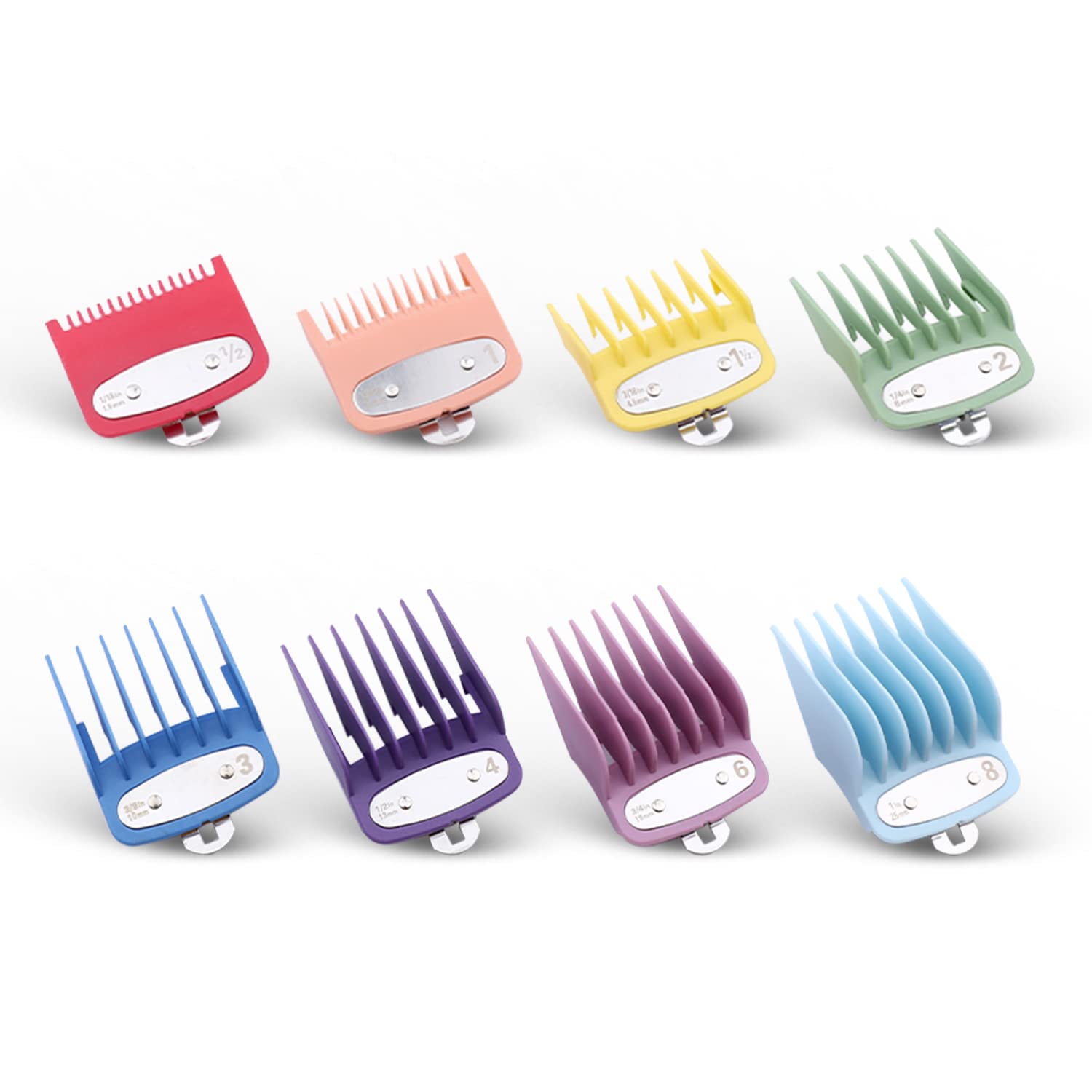 Professional Hair Clipper Guide Combs Replacement Guards Set Attachment Limit Comb Great Fits for Many Clippers/Trimmers